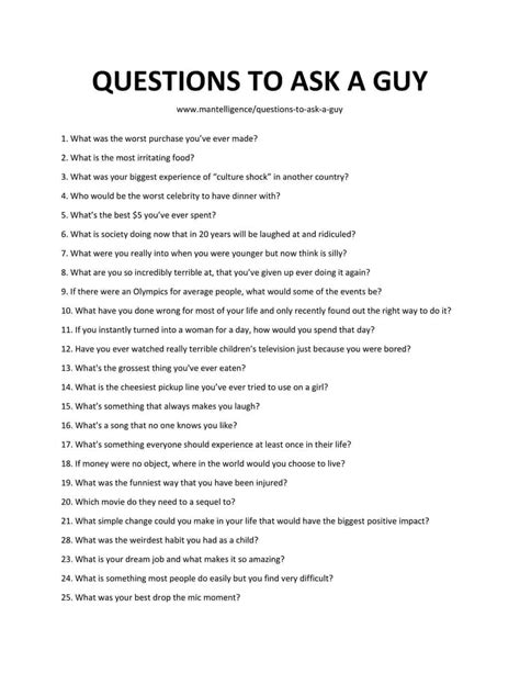 21 questions to ask a guy before dating